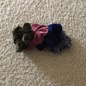 NWOT velvet scrunchies